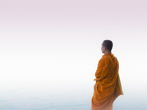 Monk in the mist