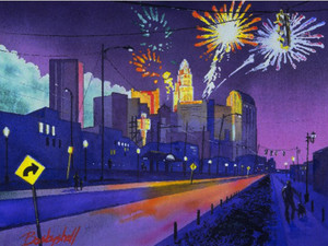 Fireworks over Downtown Charlotte