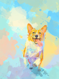 Happy Corgi Dog