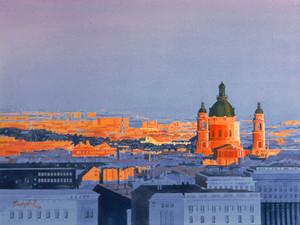 Hungary Budapest St. Stephens Shadow