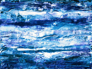 A SURE THING 6 BOLD - COLORFUL OCEAN WAVES ABSTRACT BRUSHSTROKES ORGANIC FLOWING CONTEMPORARY PAINTING