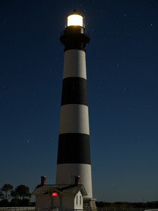 Bodie Lighthouse at night
