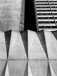 Dallas Hotel- Vertical Black and White