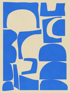 Abstract Shapes in Blue