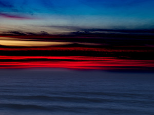 Blue Hour and Red Sky