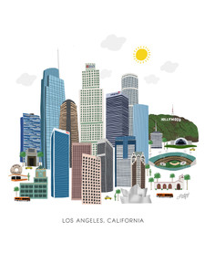 Los Angelos Cityscape Illustration