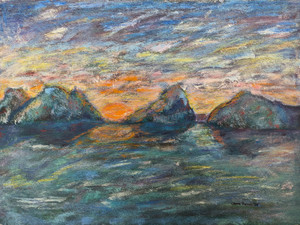 Sunset On Fields