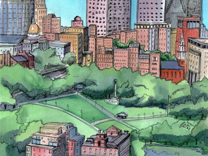 "Boston Common Aerial"