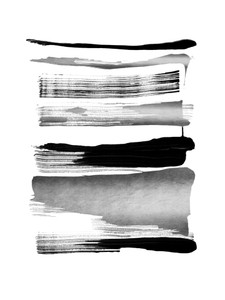 ABSTRACT MINIMALIST BRUSHSTROKES 3 SILVER GREY