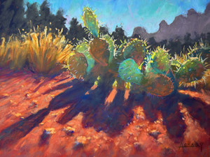 Backlit Prickly Pear