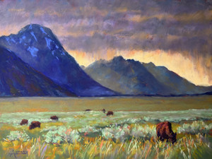 Bison at Dusk