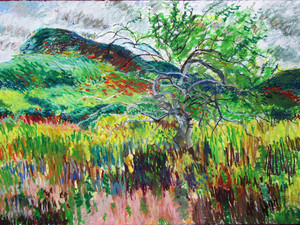 "Mt. Norwottuck and Apple Trees". Holyoke Mountain Range, autumn             ​​