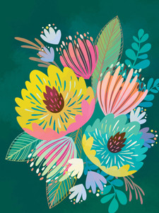 Imaginary Flowers: Green and Gold
