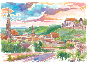 A Perfect Landshut View from Birkenberg