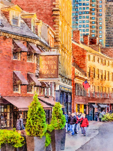 Autumn Afternoon in Haymarket, Boston