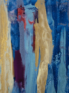 Blue and Gold Abstract
