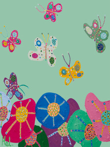 Butterflies Garden-Green