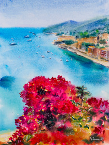French Riviera. Ligurian coast. Bougainvillea.