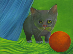 CAT AND BALL