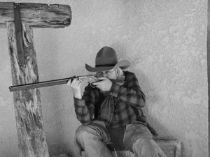 Cowboy protecting Empire Ranch