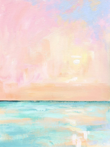 cotton candy sky beach