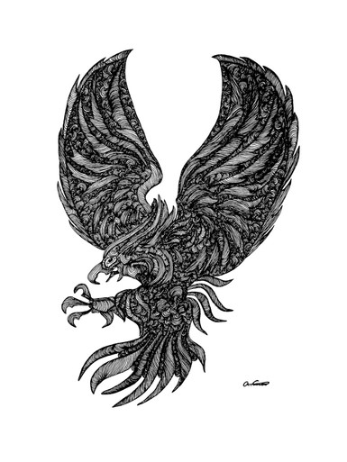 phoenix black and white