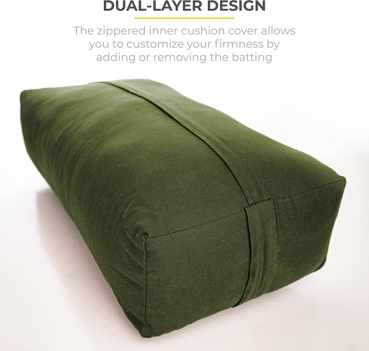 Deluxe Firm Large Yoga Bolster - 24 x 6 x 12