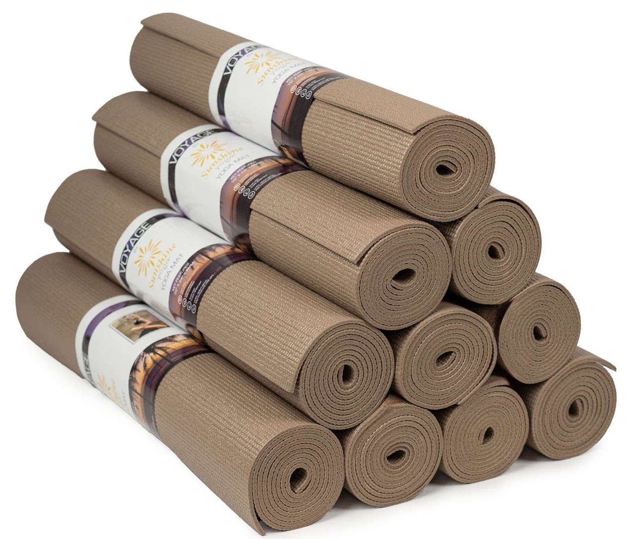 Voyage Yoga Mats, 10 Pack, 72 x 24 x 5mm - Pack of yoga mats