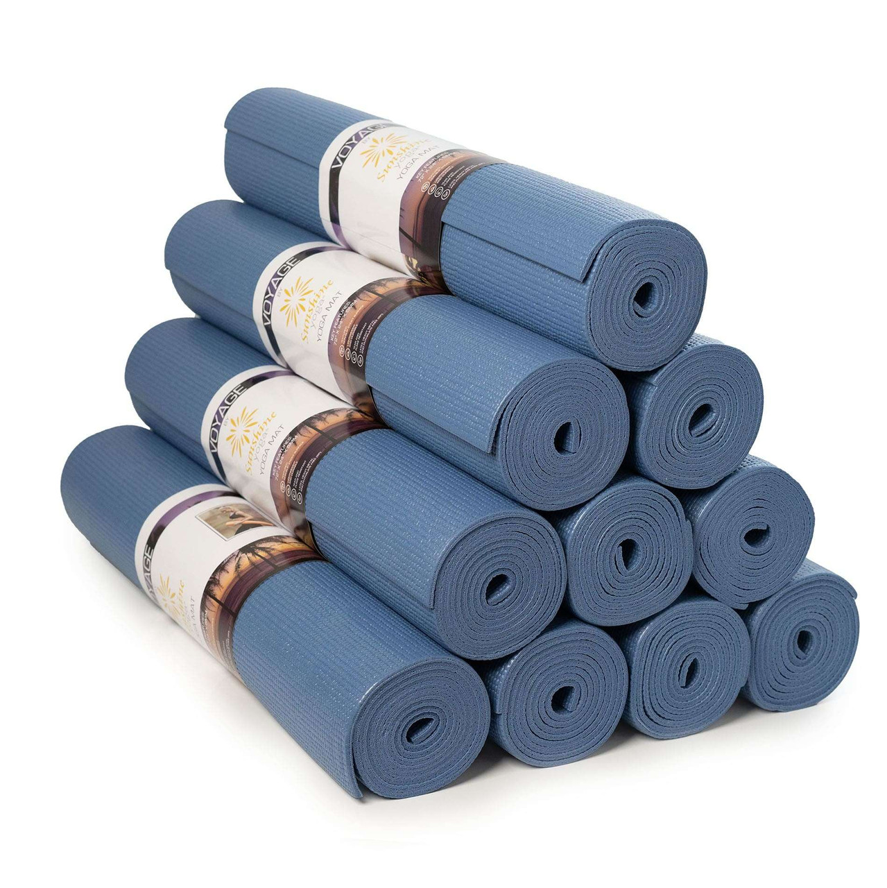 Voyage Yoga Mats, 10 Pack, 72 x 24 x 5mm - Pack of yoga mats