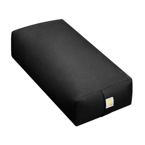 OPENBOX - Deluxe Rectangular Yoga Bolster, 24" x 6" x 12" -  Black