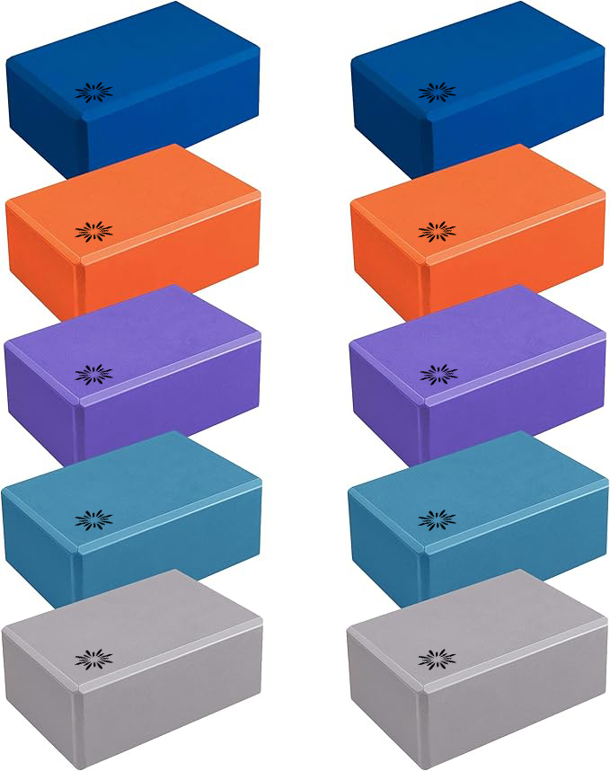 Yoga Studio Recycled Chip Foam Blocks (10 Pack) - 30x20x5cm, Firm Support For Alignment