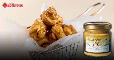 Savory Truffle Mustard Knots with Black Truffle Mustard