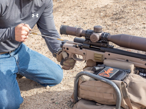 Cleaning Rod Kit in use with optional Single Stick