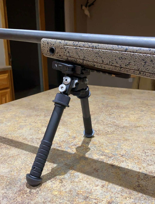 Improved Bipod Picatinny Rail Installed on a Traditional Stock Improved Bipod Picatinny Rail Installed on a Traditional Stock
