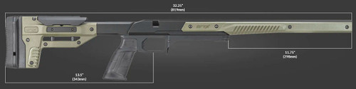 MDT ORYX Tikka T1x Chassis System Dimensions MDT ORYX Tikka T1x Chassis System Dimensions