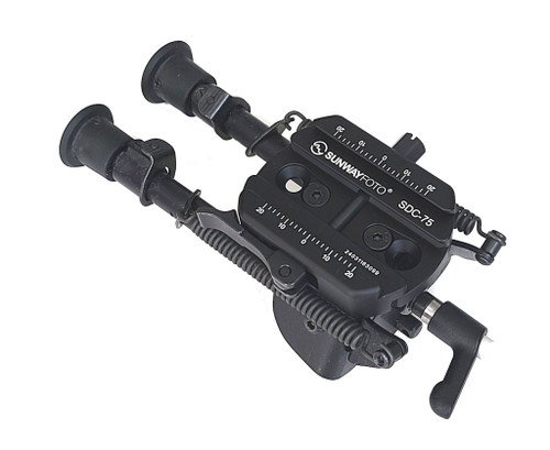 Sunwayfoto Harris Bipod Dual ARCA and Picatinny Adapter System Rear View Sunwayfoto Harris Bipod Dual ARCA and Picatinny Adapter System Rear View