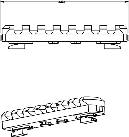 Kinect – 7 Slot Picatinny QD Dimensions Kinect – 7 Slot Picatinny QD Dimensions