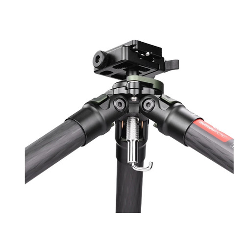 Sunwayfoto TC-02 Tripod Counterweight Hook Installed