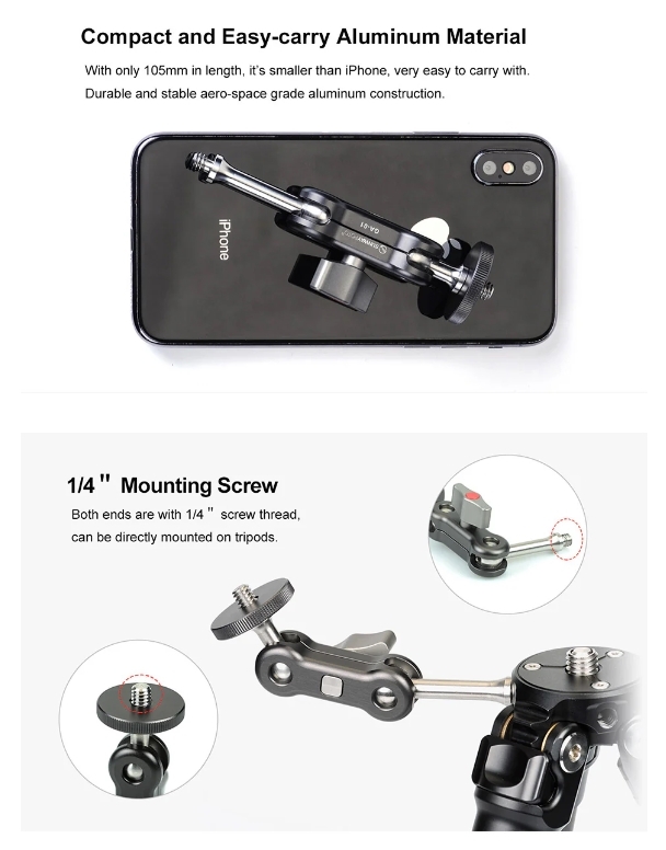 Sunwayfoto GA-01 Magic Arm Mount Description No.2