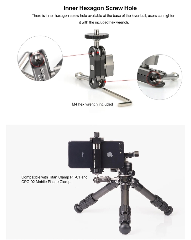Sunwayfoto GA-01 Magic Arm Mount Description No.3