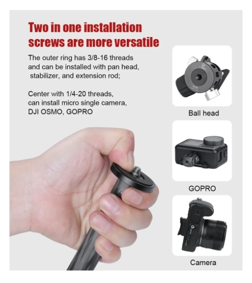 Sunwayfoto ET-02 Carbon Fiber Tripod Extension Column Description No.1