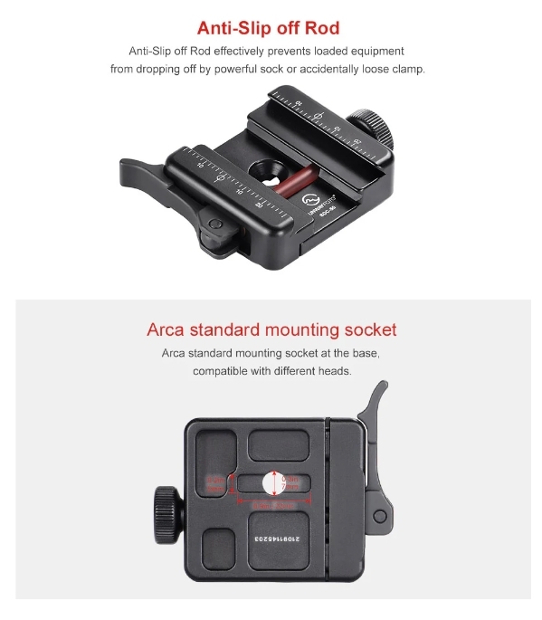 Sunwayfoto SDC-50 DUO-Lever QR Clamp Descriptions No. 3