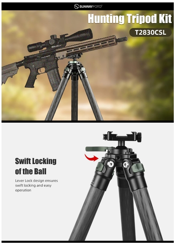 T2830CSL Hunting Carbon Fiber Tripod Description No.1