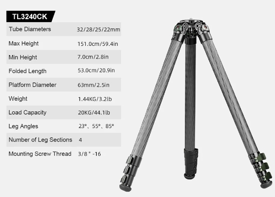 Sunwayfoto TL3240CK Specification