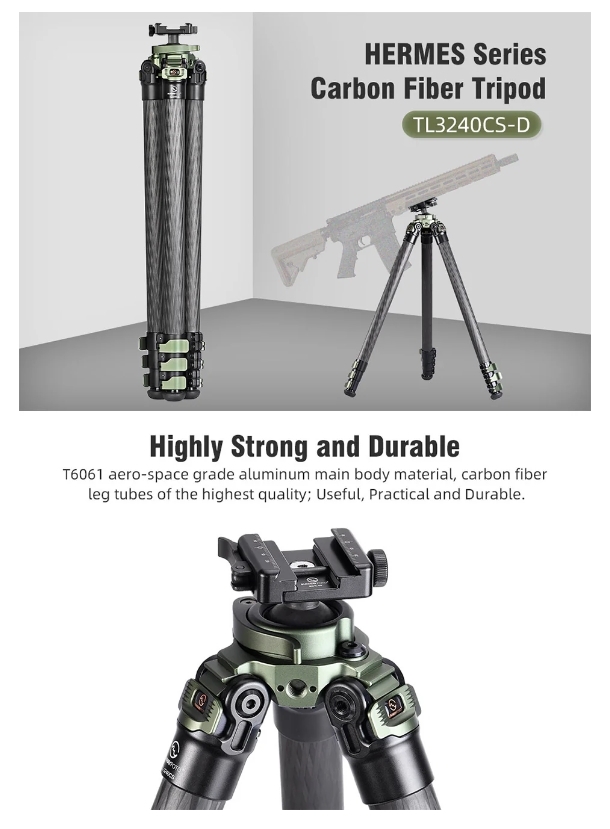 TL3240CS-D Hermes Tactical Carbon Fiber Tripod Description No.1 