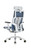 Eurotech Powerfit White Frame Mesh Seat Office Chair W/Headrest