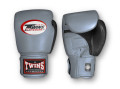 TWINS Boxing Gloves Air Velcro- Premium Leather - Black and Silver, Gold, Black, Dark Red