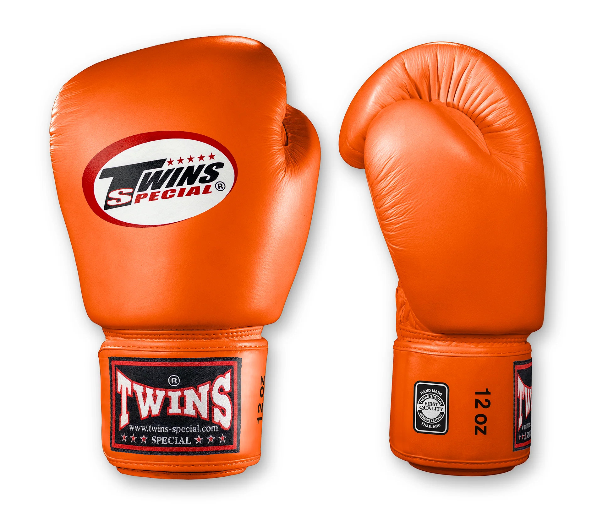 TWINS Boxing Gloves- Premium Leather w/ Velcro - Bold Colors - Red, Brown, Lime Green, Blue, Lavender