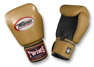 TWINS Boxing Gloves- Dual Color- Premium Leather w/ Velcro