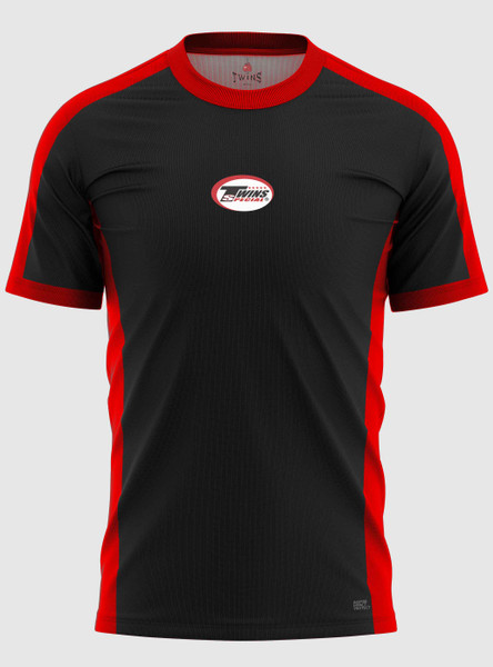 TWINS Muay Thai Boxing T-Shirts - Dual - Bold Colors - Border Bands - Black - Shirt - Red, Brown, Green, Blue, Lavender